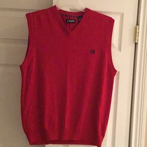 Chaps size large sweater vest red